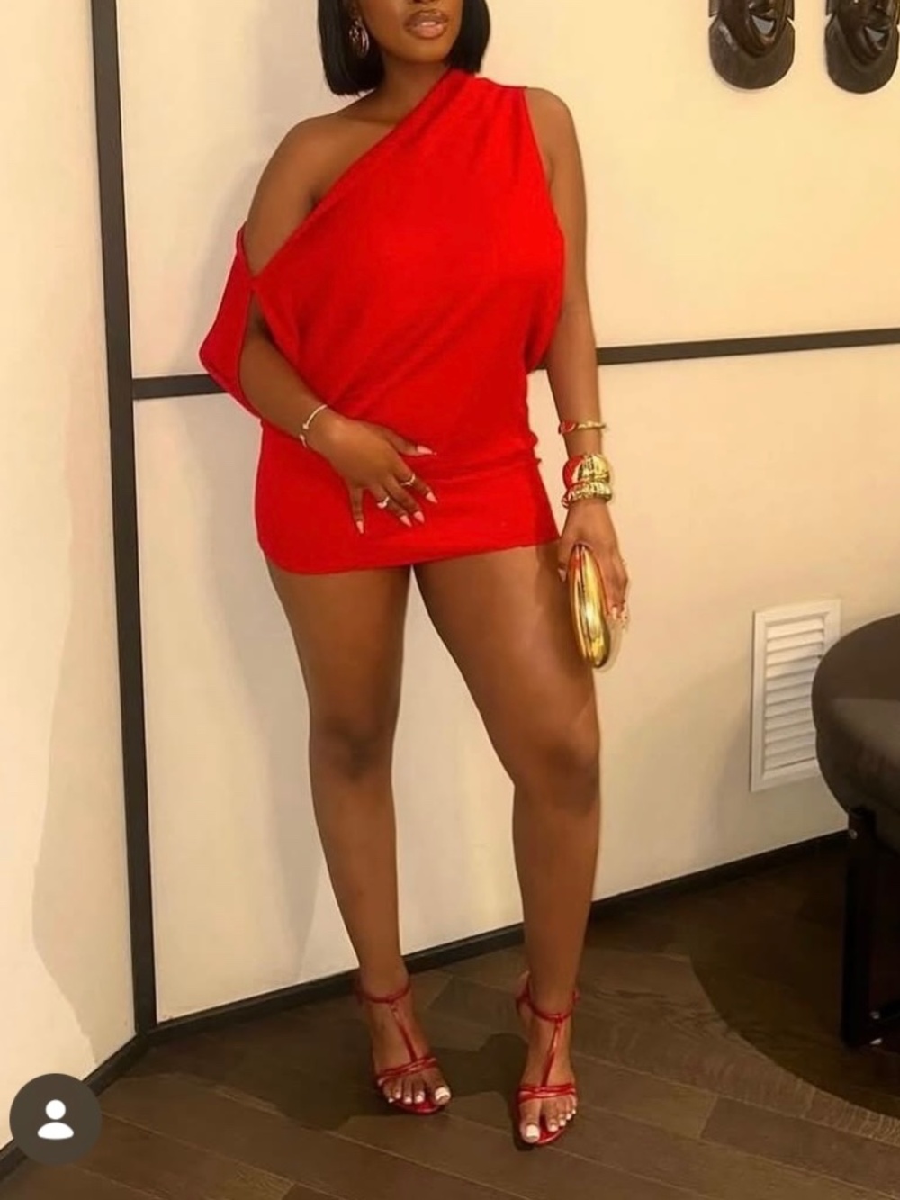 Tofe Red Mini Dress